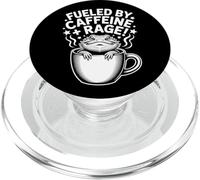 Alimentato da Caffeine Rage Funny Bearded Dragon Coffee PopSockets PopGrip per MagSafe