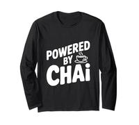Alimentato da Chai Tea Lovers Funny Maglia a Manica