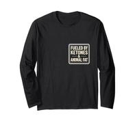 Alimentato da Chetoni E Animali Grassi Keto Carnivore Dieta Citazione Maglia a Manica