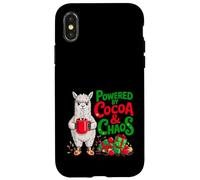 Alimentato da Cocoa and Chaos Alpaca Lover Funny Llama Custodia per iPhone X/XS