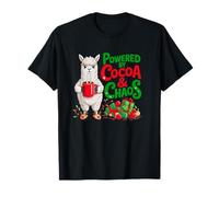 Alimentato da Cocoa And Chaos Alpaca Lover Funny Llama Maglietta