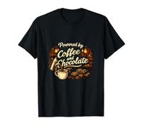 Alimentato da Coffee And Chocolate Book Lover Cafe Art Maglietta