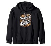 Alimentato da Coffee Java Lover Felpa con Cappuccio