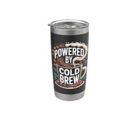 Alimentato da Cold Brew Coffee Humor Bicchiere termico in acciaio inox doppia parete