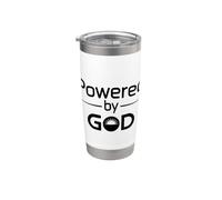 Alimentato da Dio | Profondo Inspiring Empowering Spiritual Bicchiere termico in acciaio inox doppia parete