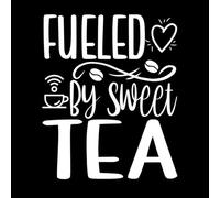 alimentato da dolce tè tipografico Murales e adesivi murali in vinile 65.6x79.8cm Decorazione negozio Bianco