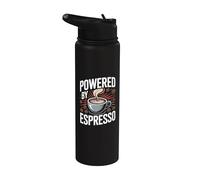 Alimentato da Espresso Coffee Beans Art Stainless Steel Insulated Water Bottle