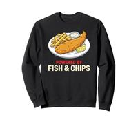 Alimentato da Fish & Chips Funny Foodie Felpa