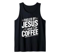 Alimentato da Gesù e Fede del caffè per i credenti Canotta