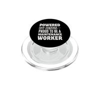 Alimentato da Gesù Orgoglioso di essere un operaio di manutenzione cristiano PopSockets PopGrip per MagSafe