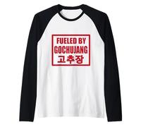 Alimentato da Gochujang Coreano Salsa Piccante Calda Fan Amante Divertente Maglia con Maniche Raglan