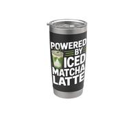 Alimentato da Iced Matcha Latte Energy Boost Bicchiere termico in acciaio inox doppia parete