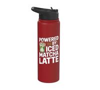 Alimentato da Iced Matcha Latte Energy Boost Stainless Steel Insulated Water Bottle