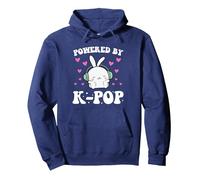 Alimentato da k-Pop k-Pop Ragazza Felpa con Cappuccio, Unisex per Adulti, Navy, M