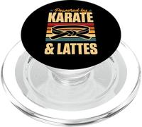 Alimentato da Karate e Lattes Retro Vintage Coffee Love PopSockets PopGrip per MagSafe