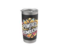 Alimentato da Kombucha Beverage Motivation Bicchiere termico in acciaio inox doppia parete
