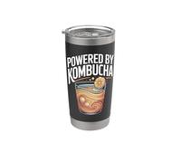 Alimentato da Kombucha Fun Beverage Expression Bicchiere termico in acciaio inox doppia parete