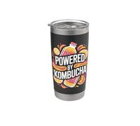 Alimentato da Kombucha Vibrant Energy Bicchiere termico in acciaio inox doppia parete