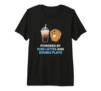Alimentato da Latte ghiacciato e Doppio Gioca a Baseball Mamma Maglietta Premium