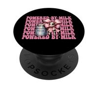 Alimentato da latte lattiero-caseario agricoltore mucca lattiero-casearia ragazza mamma PopSockets PopGrip Adesivo
