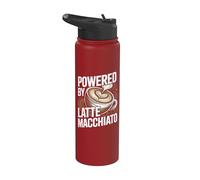 Alimentato da Latte Macchiato Coffee Art Stainless Steel Insulated Water Bottle