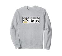 Alimentato da Linux Tux Il Pinguino Nerd Geek Sysadmin Regalo Felpa
