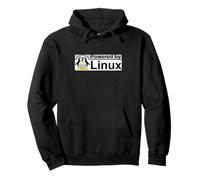 Alimentato da Linux Tux Il Pinguino Nerd Geek Sysadmin Regalo Felpa con Cappuccio
