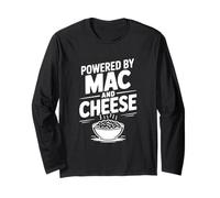 Alimentato da Mac And Cheese Funny Foodie Humor Maglia a Manica