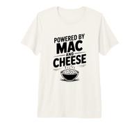 Alimentato da Mac And Cheese Funny Foodie Humor Maglietta Premium
