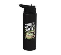 Alimentato da Matcha Latte Coffee Energy Boost Stainless Steel Insulated Water Bottle