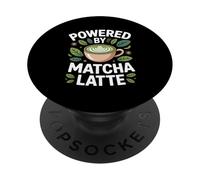 Alimentato da Matcha Latte Leaf Art PopSockets PopGrip Adesivo