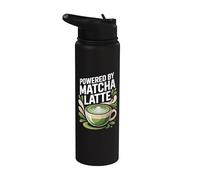Alimentato da Matcha Latte Vibes Stainless Steel Insulated Water Bottle