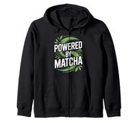 Alimentato da Matcha Leaf Swirl Energy Felpa con Cappuccio