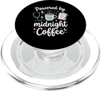 Alimentato da Midnight Coffee Night Shift Nurse RN PopSockets PopGrip per MagSafe