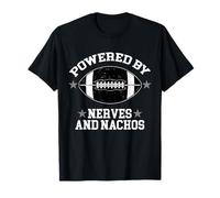 Alimentato da Nerves And Nachos Giocatore di Football Americano Maglietta