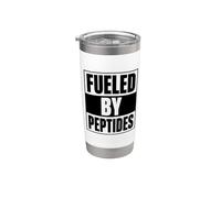 Alimentato da Peptidi Stack Fitness Biohacker Gym Lifter Invecchiamento Bicchiere termico in acciaio inox doppia parete
