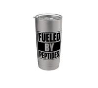 Alimentato da Peptidi Stack Fitness Biohacker Gym Lifter Invecchiamento Bicchiere termico in acciaio inox doppia parete