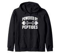 Alimentato da Peptidi Stack Fitness Biohacker Gym Science Bro Felpa con Cappuccio