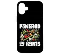 Alimentato da Piante Divertente Vegano Veggie Custodia per iPhone 16 Plus