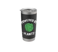 Alimentato da Plants Vegan Vegetarian Power Bicchiere termico in acciaio inox doppia parete