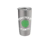 Alimentato da Plants Vegan Vegetarian Power Bicchiere termico in acciaio inox doppia parete