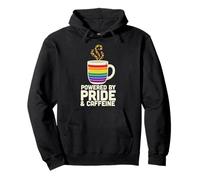 Alimentato da Pride And Caffeine, Fun Empowered Coffee Lover Felpa con Cappuccio