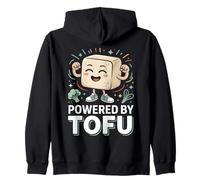 Alimentato da proteine vegetali vegane Divertenti del Tofu Felpa con Cappuccio