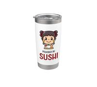 Alimentato da Sushi Divertente Giapponese Ragazza Sushi Crudo Cibo Bicchiere termico in acciaio inox doppia parete