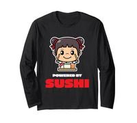 Alimentato da Sushi Divertente Giapponese Ragazza Sushi Crudo Cibo Maglia a Manica