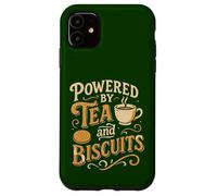 Alimentato da Tè e Biscotti Design Retro Divertente Custodia per iPhone 11