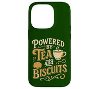 Alimentato da Tè e Biscotti Design Retro Divertente Custodia per iPhone 14 Pro