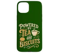 Alimentato da Tè e Biscotti Design Retro Divertente Custodia per iPhone 15 Plus