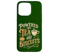 Alimentato da Tè e Biscotti Design Retro Divertente Custodia per iPhone 15 Pro Max