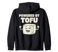 Alimentato da Tofu Divertente Vegano Vegetariano Proteine a Base Vegetariana Felpa con Cappuccio